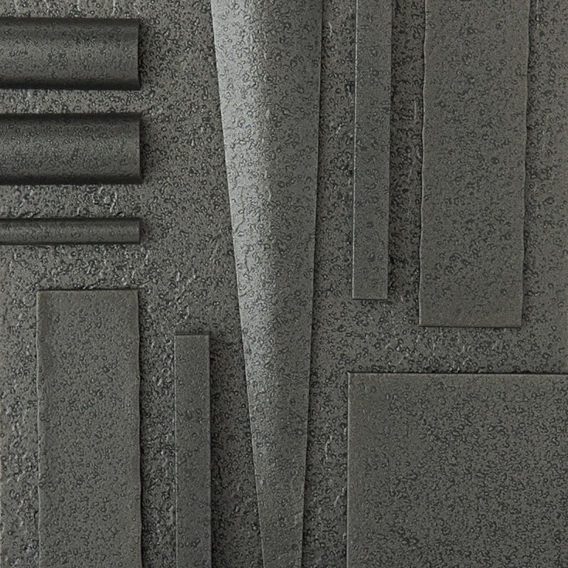 Caliper Large Pendant - Black - Plated Smoke Glass, Natural Iron, Plated Smoke Glass