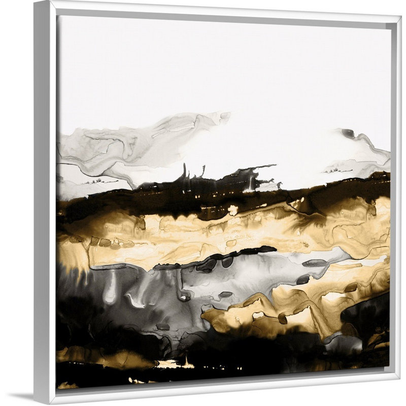 "La bruine I" par PI Studio - reproduction d'art sur toile, Cadre blanc, H 38 po x l 38 po x P 1,75 po