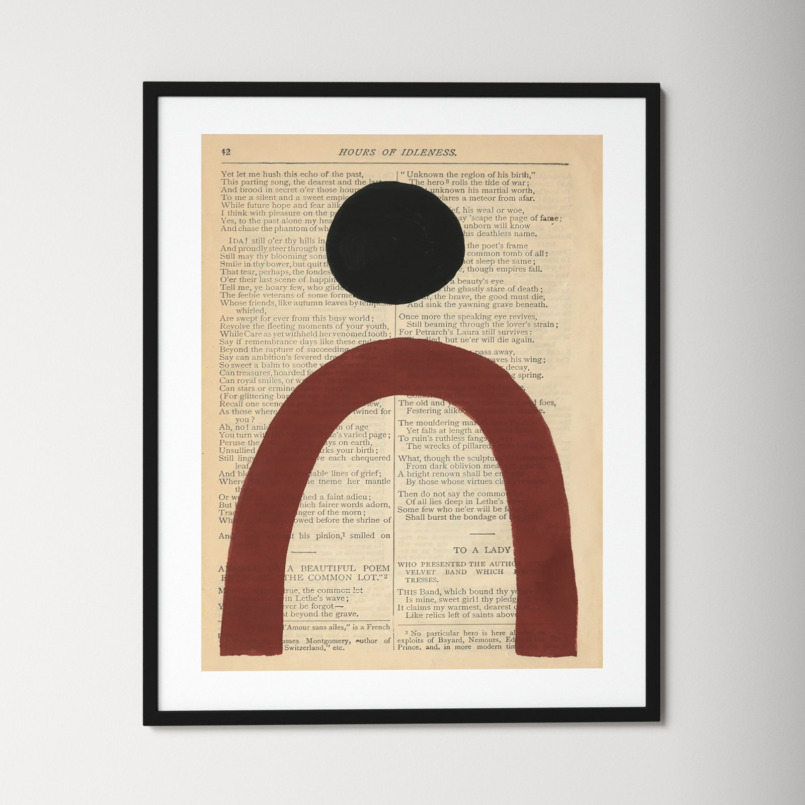 Modern Prose VI by W. Stramel, Black Framed Paper, 41.38" H x 33.38" W x 0.88" D