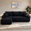 85" Upholstered L Shaped Sofa Modern Sectional