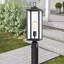 Tête de lampadaire d'extérieur 1 lumière Topawa avec abat-jour en verre transparent Topawa-287395706-287395708