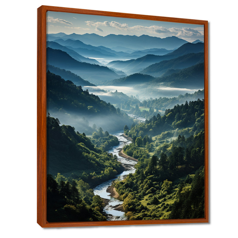 États-Unis, Great Smoky Mountains & Rivers - États-Unis, art mural encadré, H 40 po x l 30 po, Brun