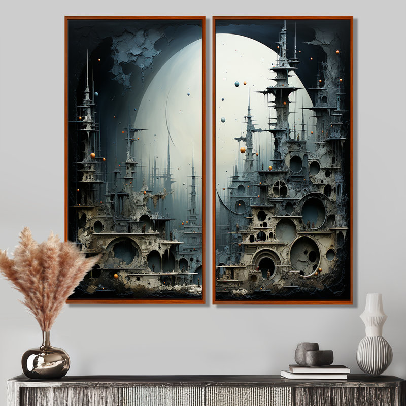 Surréalisme au clair de lune, Cultures du monde - impressions sur toile, H 20 po x l 24 po, Brun