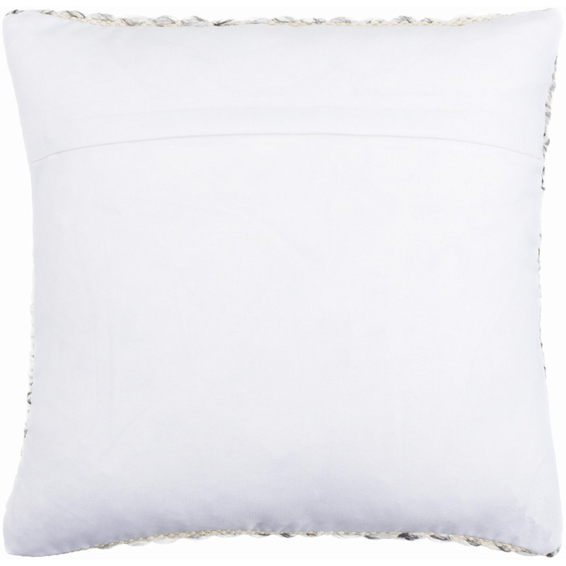 Averill 22'' x 22'' Gray and White Polyester Throw Pillow