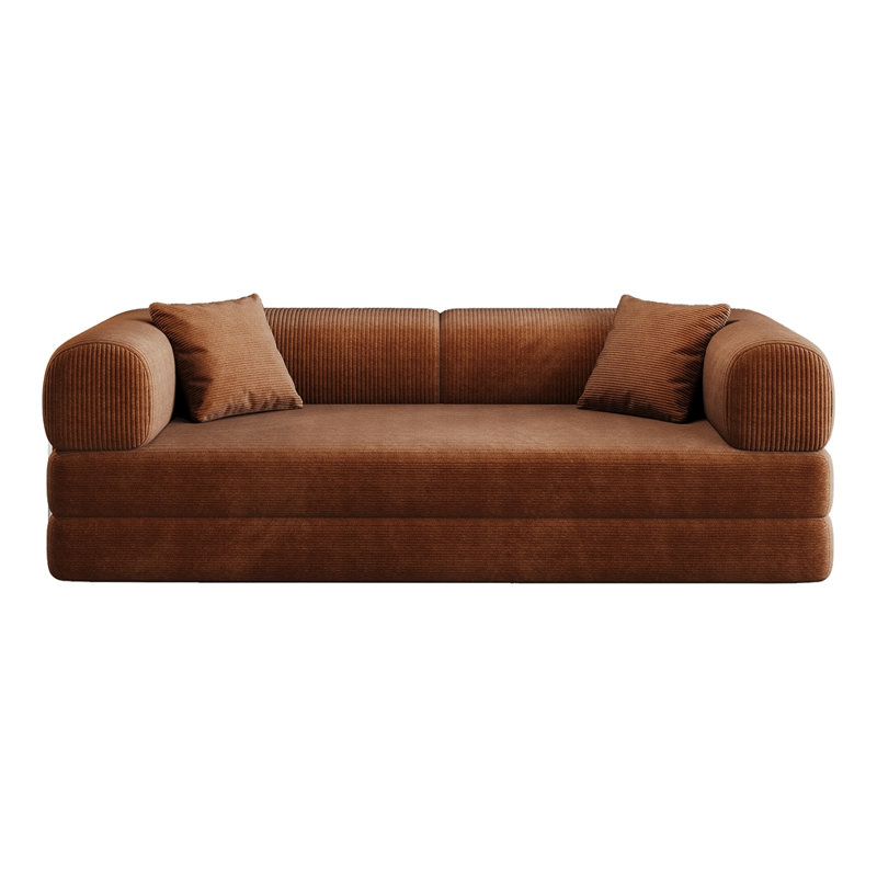 Loveseats Boneless Modular Sectional Sofa, Brown