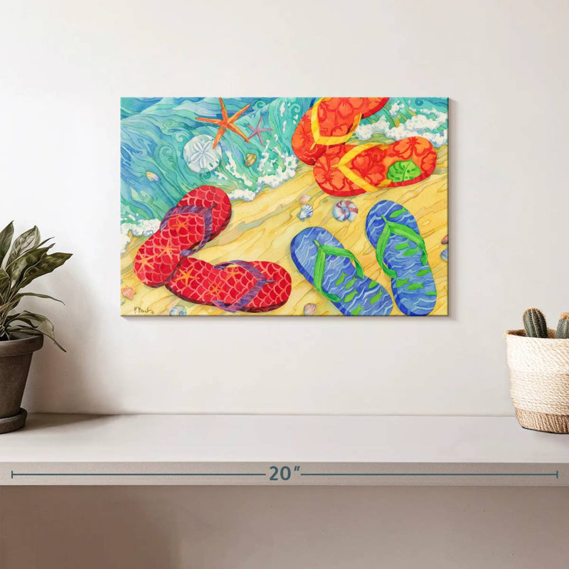 Gillard Tide Pool Flip Flops, 8" H x 12" W