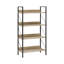 Bibliothèque industrielle, finition chêne, 28,7 x 53,5 x 13,8 pouces | Panneau de particules 100% mélaminé, nombreuses tablettes | Conception murale pour un rangement peu encombrant | Parfait pour l'organisation de la maison et du bureau-877828161
