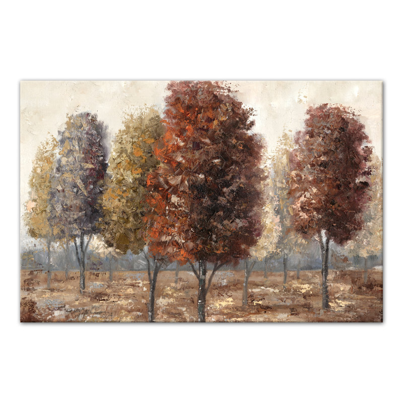 Spice Tone Trees - Peinture, Toile tendue, H 16 po x l 24 po x P 1,25 po