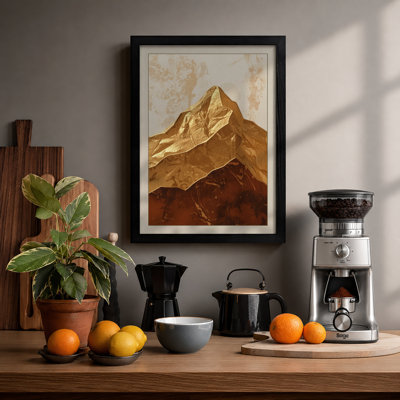 Golden Peak Rustic - Framed Print