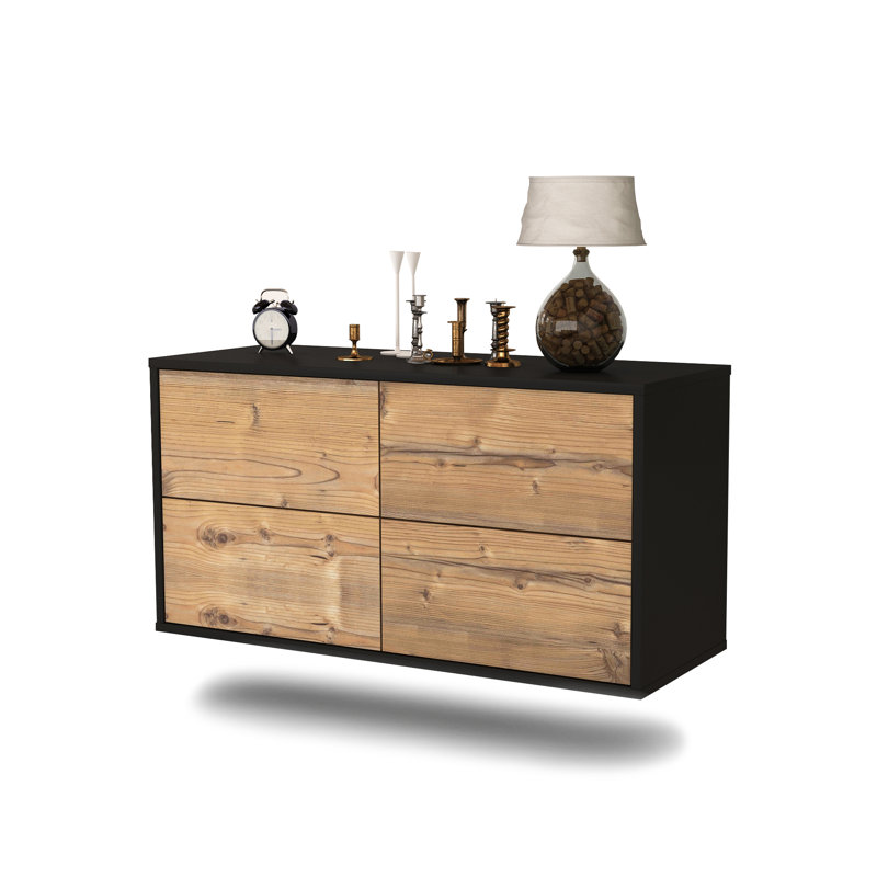 Tissington Unfinished Floating TV Stand, Pine