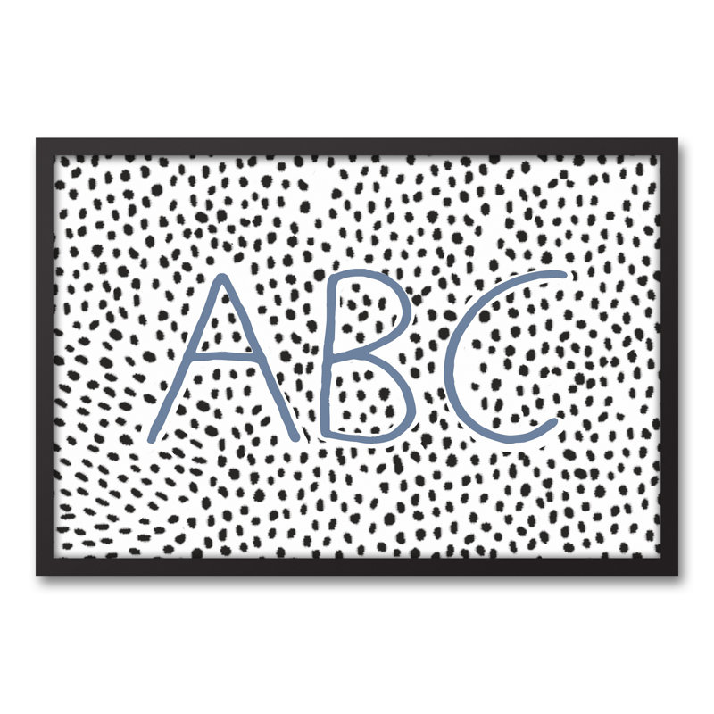 Art encadré ABC, H 31,75 po x l 21,75 po x P 1,75 po