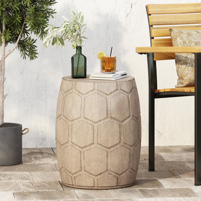 Table d'appoint d'extérieur en béton, mobilier d'extérieur