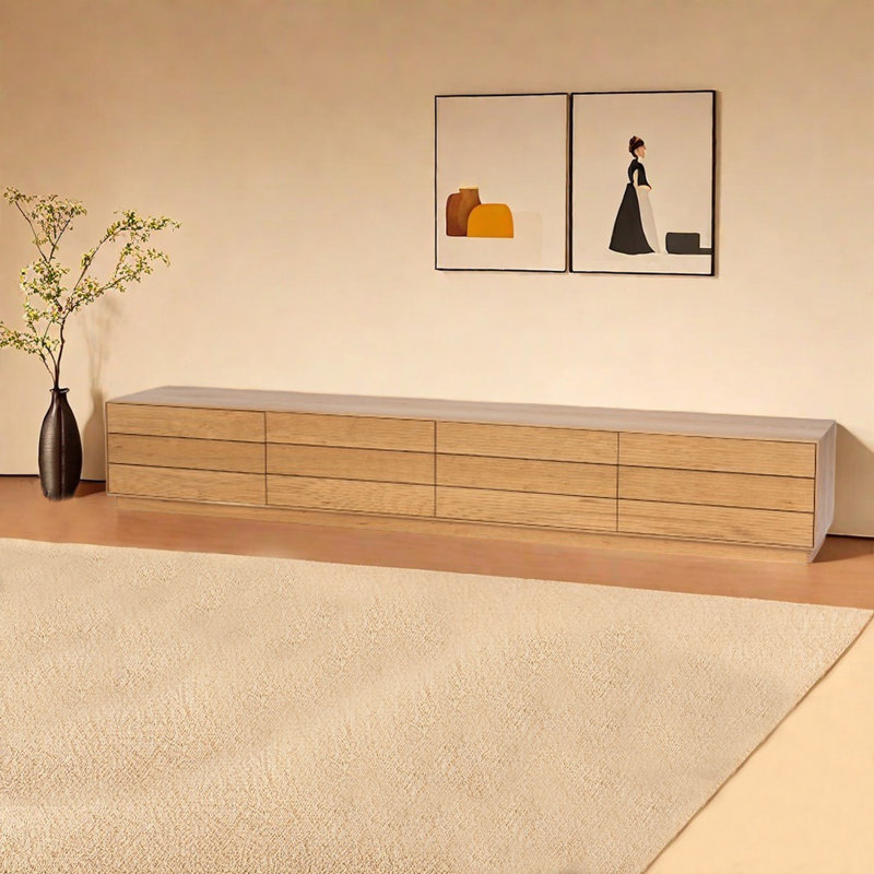 Meuble télé minimaliste en bois massif de style italien