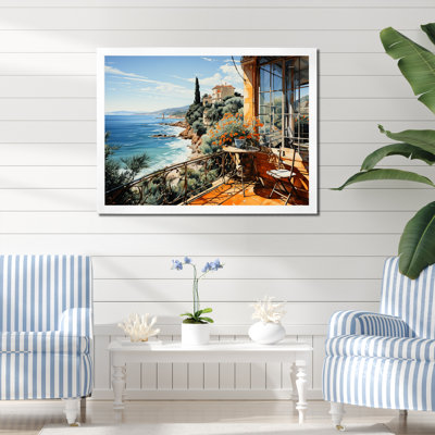 French Riviera Beach Reflections - Coastal Windows, art mural