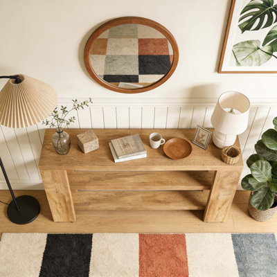 Table console en bois à 3 niveaux