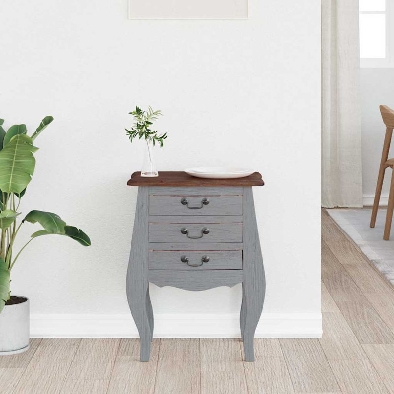 Armoire de chevet en bois récupéré massif Alexie 18,9 po x 13,8 po x 25,2 po