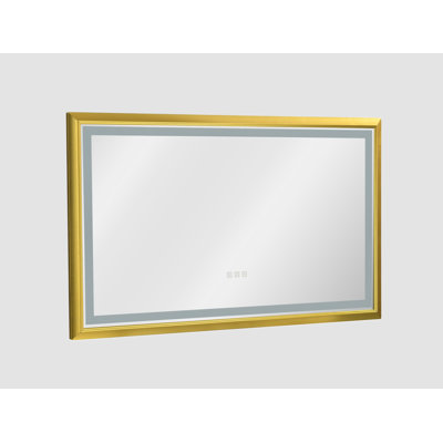 Rectangular Frame Lighted LED Mirror Anti-Fog Wall Mounted Bathroom Vanity Mirror With Lights Large Dimmable Makeup Mirror Home Decor Mirror(Horizonta -  Ivy Bronx, 99B2390ECBC24BBF8A4E7AA2760F3B90