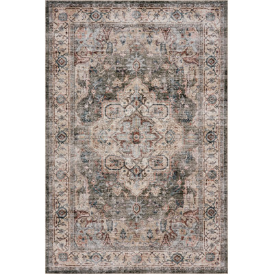  Karensa Medallion Washable Rug