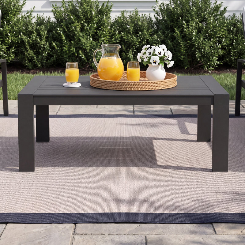 Dulcie 43" Rectangular Metal Outdoor Coffee Table