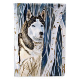 Siberian Husky Double Sided 40'' H x 28'' W Polyester Animal House Flag