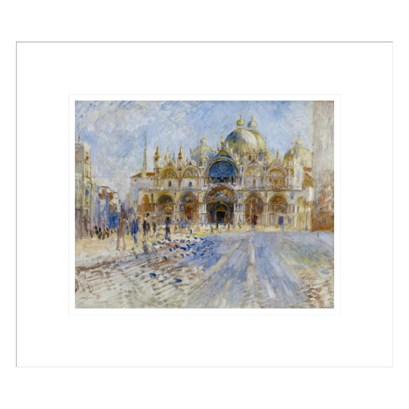 «The Piazza San Marco Venice» par Pierre-Auguste Renoir, impression giclée encadrée, H 13,75 po x l 15,72 po