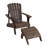 Outdoor Adirondack Chair With Ottoman