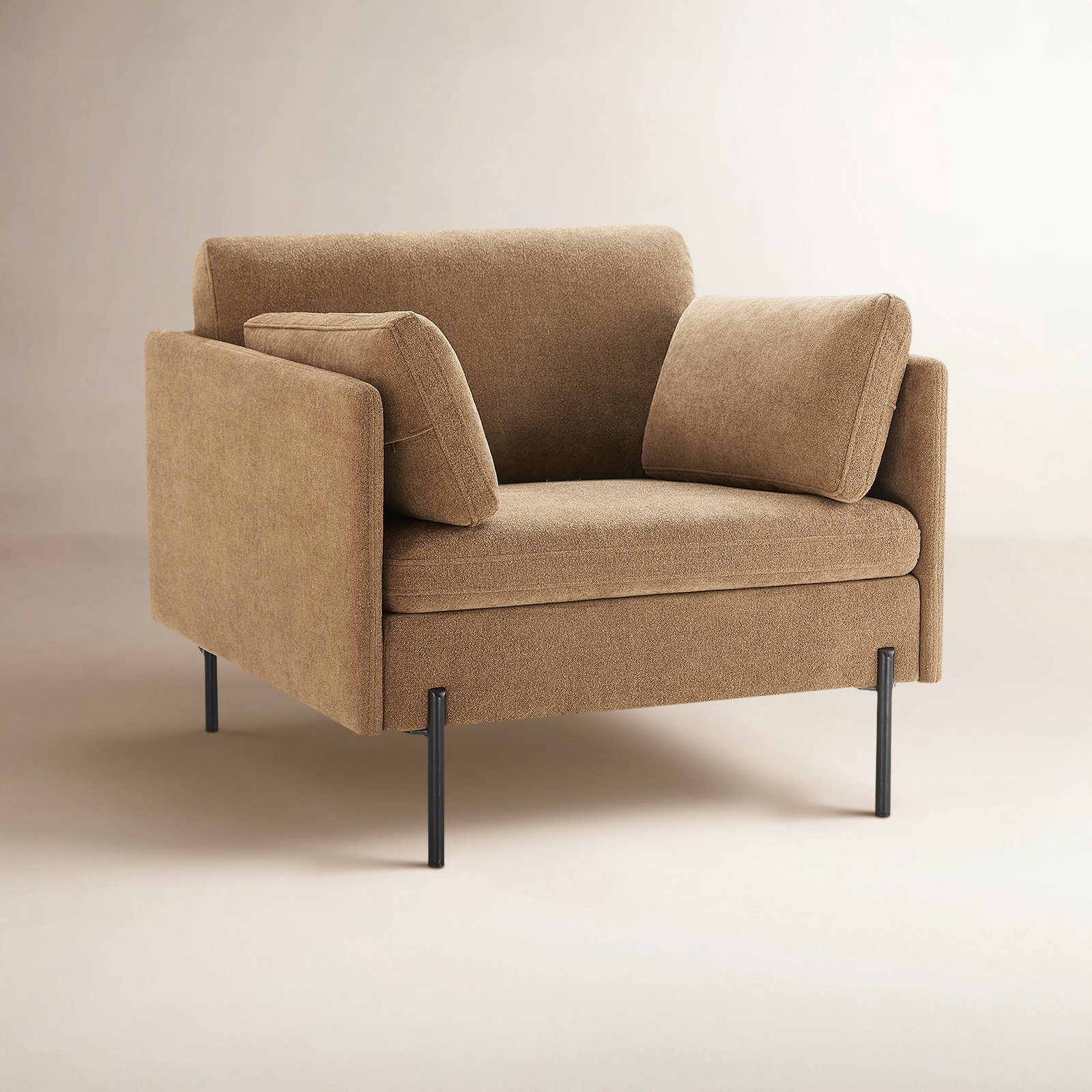 Moab Cotton Armchair, Elite Camel