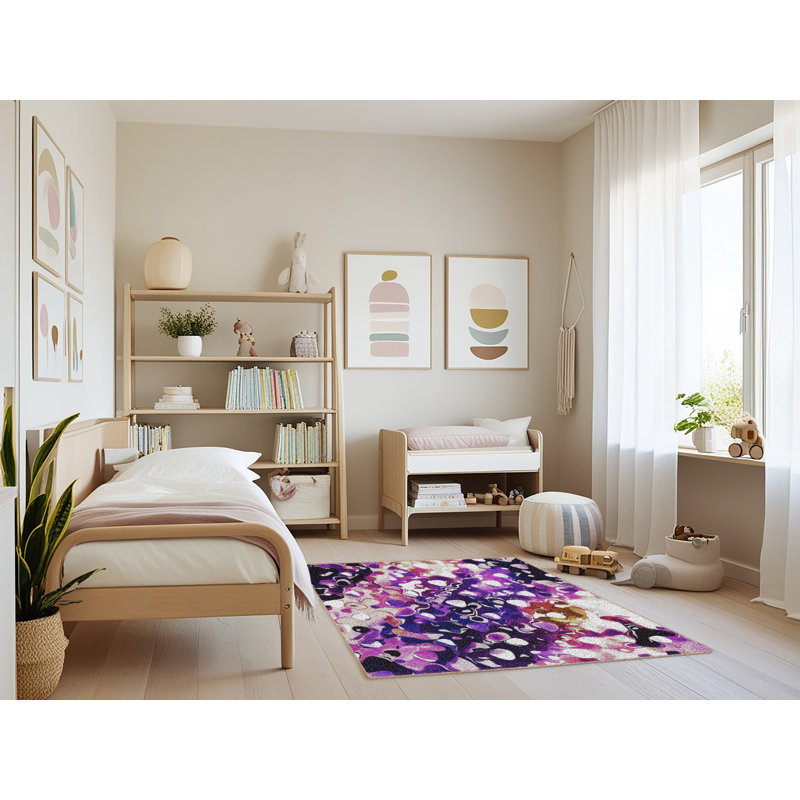 Tapis mauve Paint, Rectangle 4 pi x 6 pi
