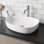 Lavabo de salle de bain vasque / pierre blanche faite à la main L 20 po x l 15 po x H 5 po Peony