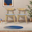 Ensemble de 2 chaises de salle à manger rétro, structure en bois d'hévéa massif avec dossier incurvé ergonomique et siège rembourré, chaises d'appoint rétro pour la cuisine, la salle à manger ou le salon-109723548-109723544