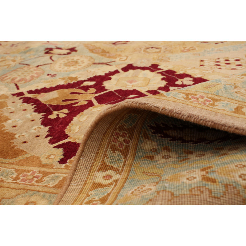 Tapis de zone en laine chobi 6 pi 3 po x 9 pi à main one-of-kind noué la 2010 Yaak