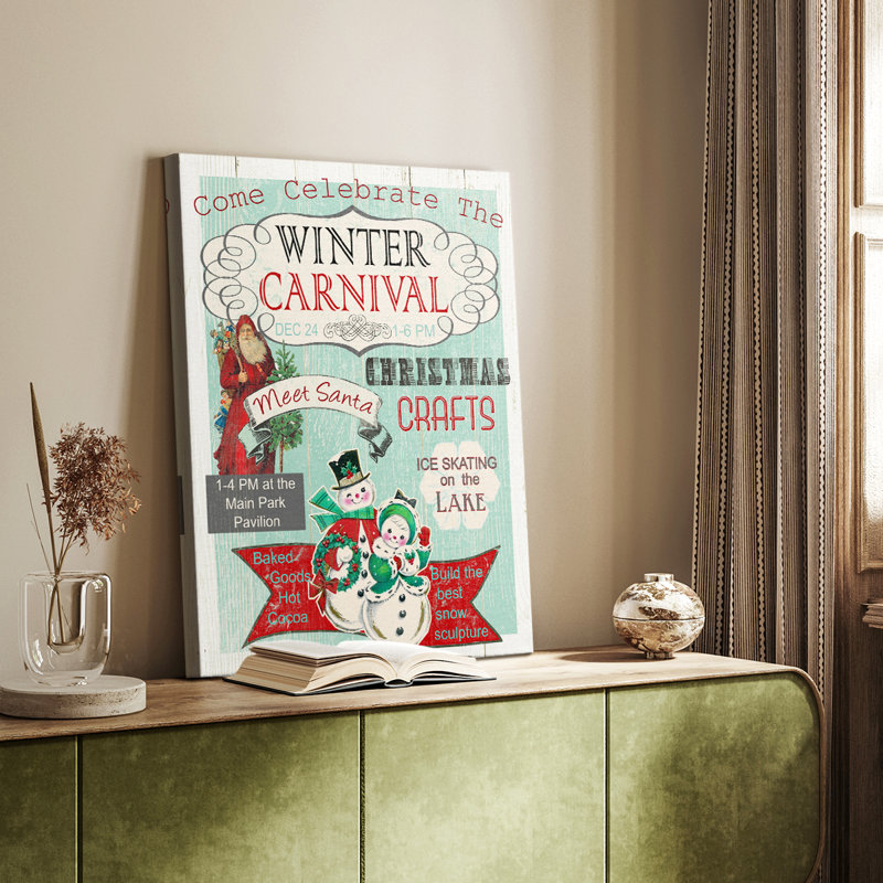 Carnaval de Noël lumineux - galerie Cavas sur mesure, H 60 po x l 40 po