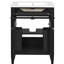 Meuble-lavabo 24 po avec 2 portes, tiroir basculant et lavabo modernisé, pieds, organisateurs de rangement intelligents, esthétique intemporelle, conception des pieds, rangement-1078419801