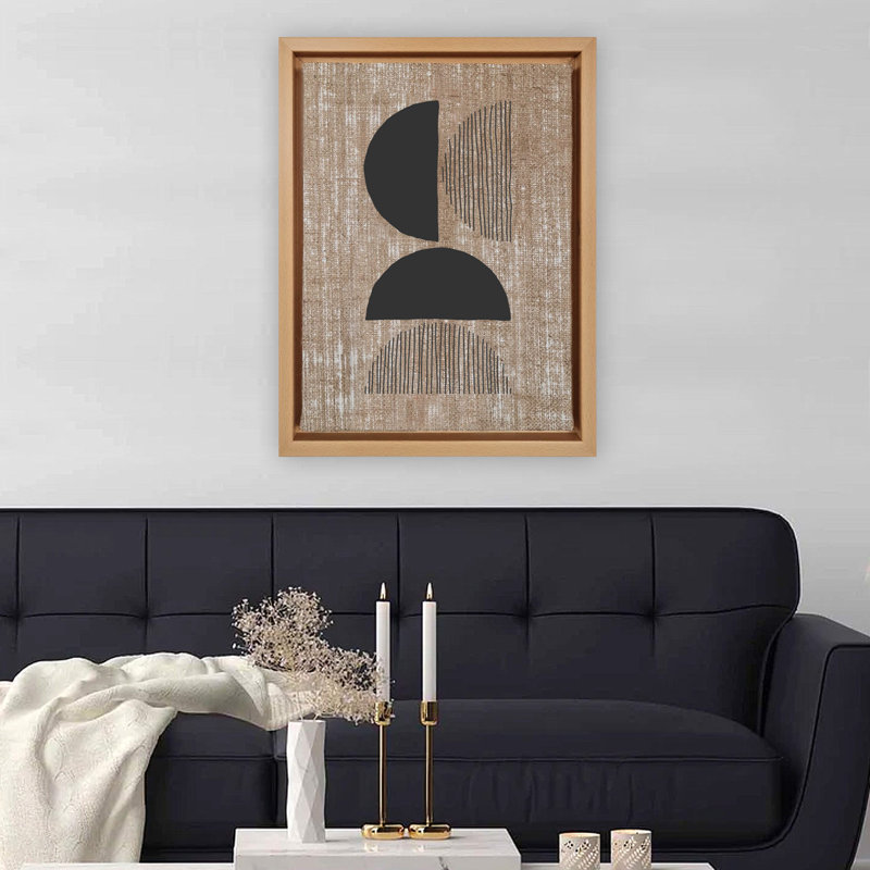 Decorative Canvas Painting, Wood, Black, 37.8" H x 26" W