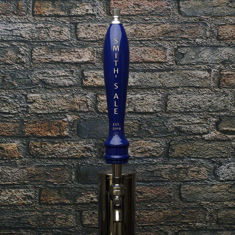 Personalized True Blue Beer Tap Handle, Yes