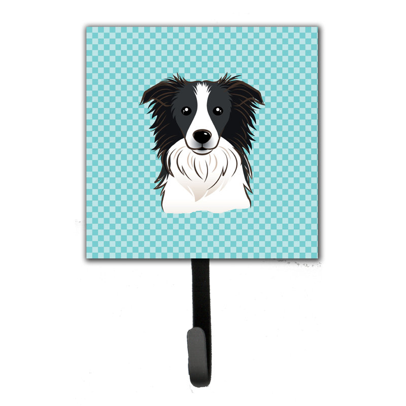 Crochet mural collie damier border