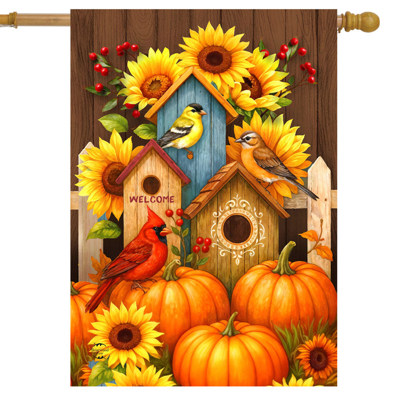 Trio d'automne Birdhouse Trio 28x40