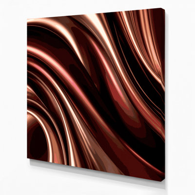 "Gradient Abstract" 66, art mural sur toile brune