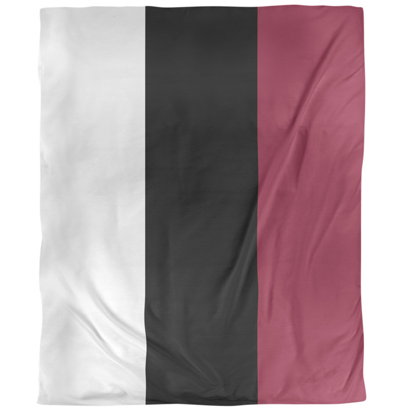 Housse de couette simple arizona, Housse de couette grand, Noir / rose vif / crème