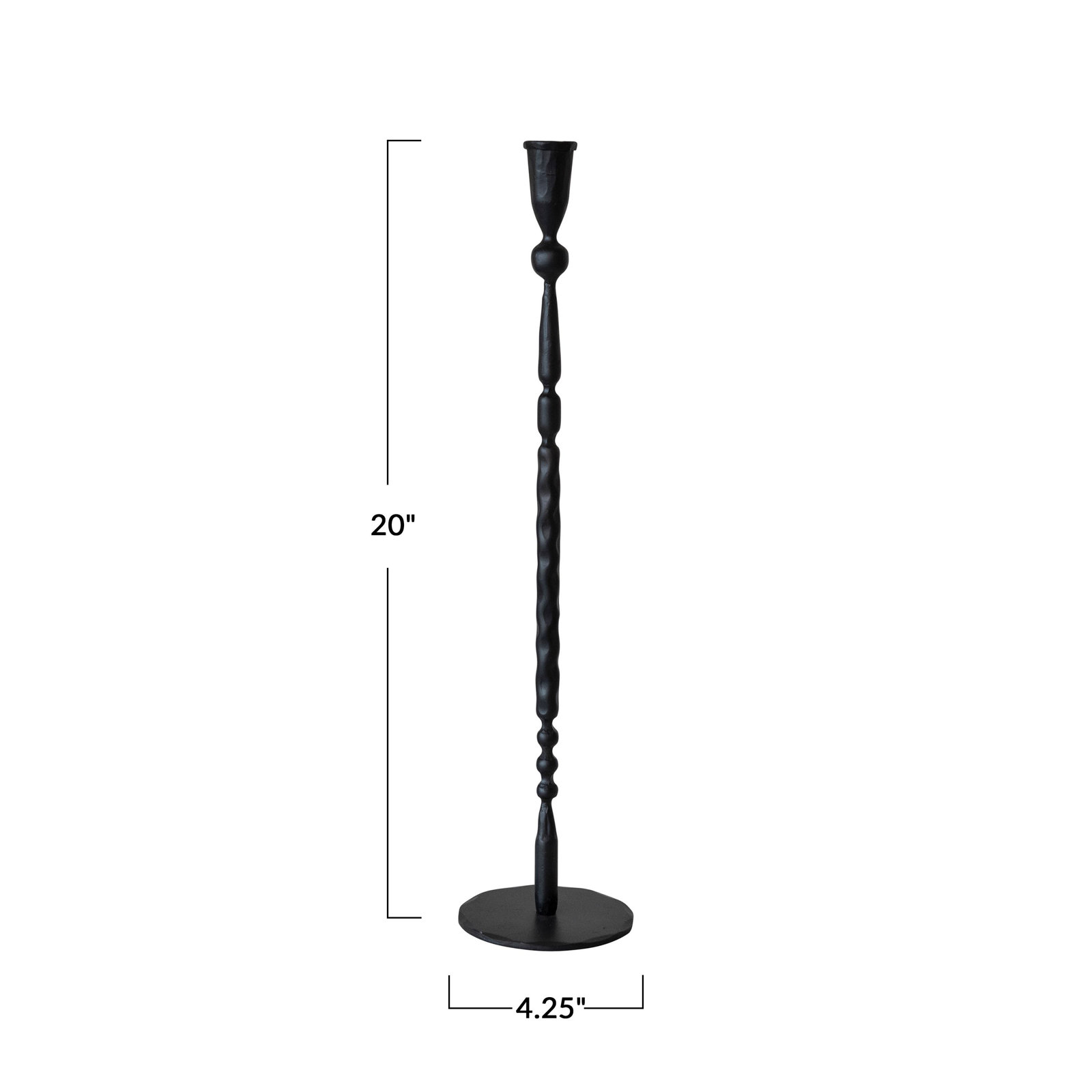 20'' H Metal Tabletop Candlestick