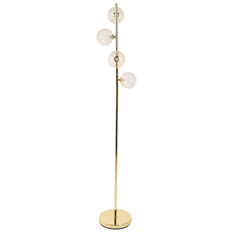 157cm Gloss Traditional Floor Lamp, Beige