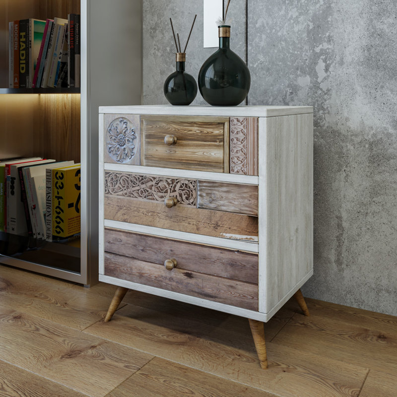 Shandel 50cm W 3 - Drawer Chest of Drawers