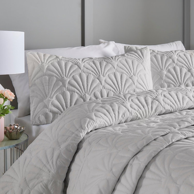 Musab Microfibre 0 Duvet Cover Set, Kingsize - 2 Standard Pillowcases, Silver
