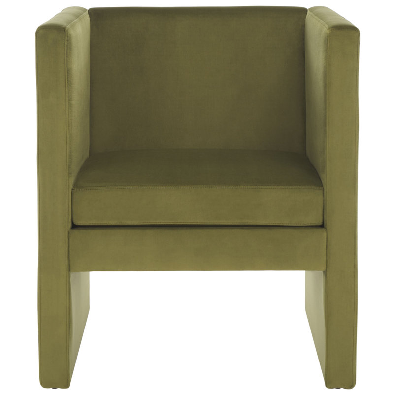 Jedu Velvet Armchair, Olive Green