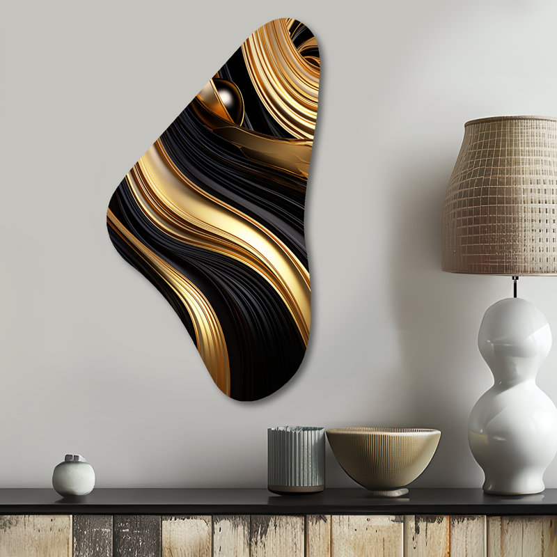 Art mural asymétrique en métal Finley, H 31 po x l 17 po