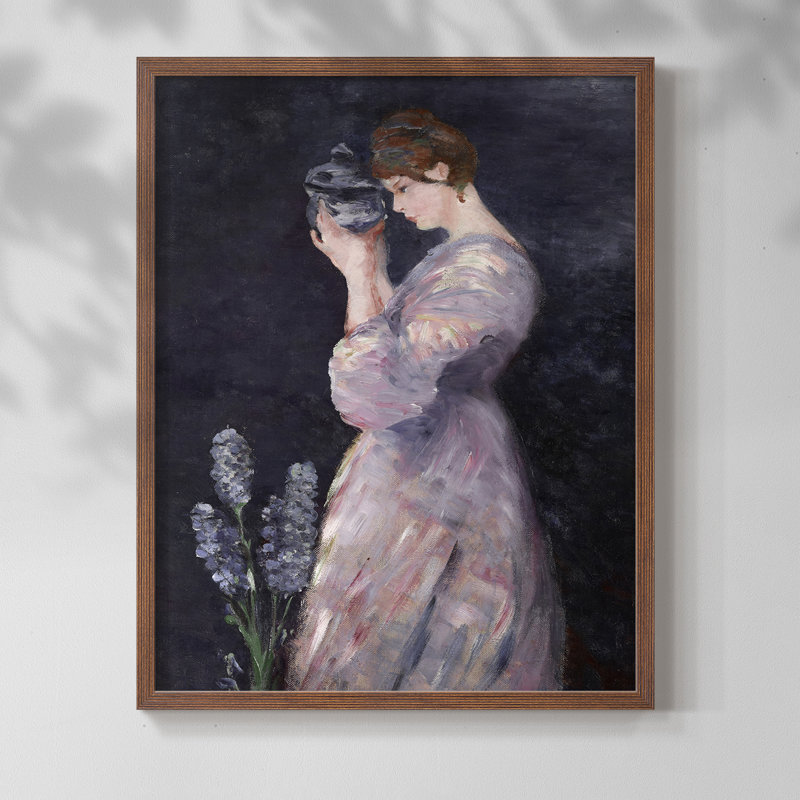 «Vintage Portrait Print Cxxiv» sur papier, Noyer, H 14 po x l 11 po