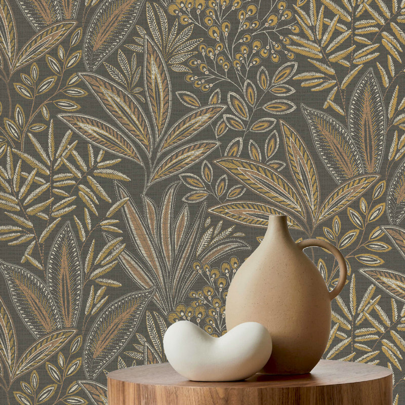 Cliffo 10.5m x 52cm Textured Non-Pasted Wallpaper Roll, Brown