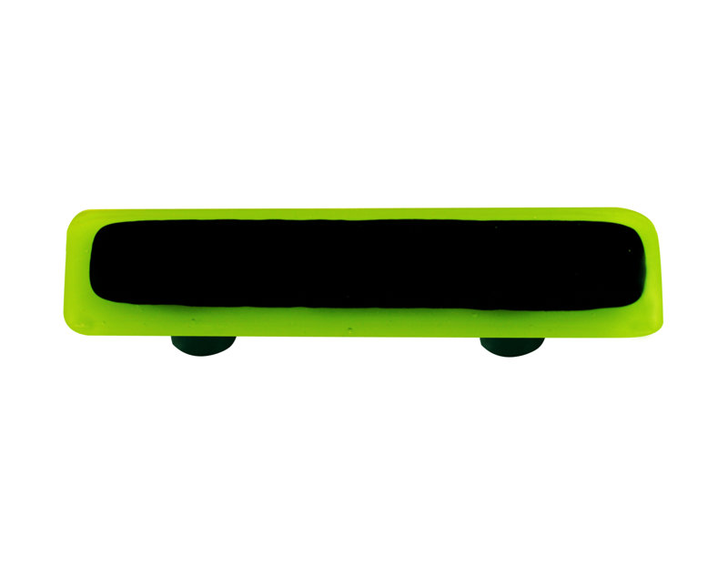 Poignée barre 3 po Borders, Noir / vert printemps