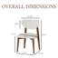 Chaise d'appoint de salle à manger rembourrée en sherpa 17,7 po avec pieds en bois massif, chaise d'appoint moderne pour la cuisine ou le salon