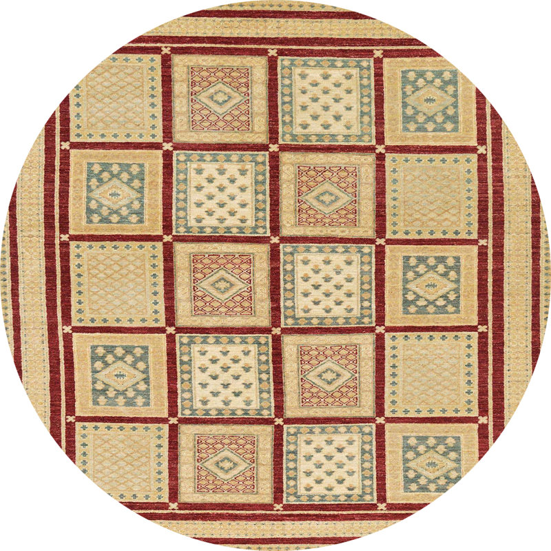 Tapis abstrait moderne 148, Rond 6 pi